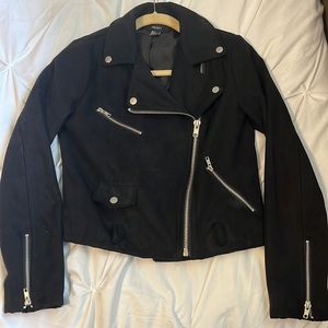 Suede biker jacket